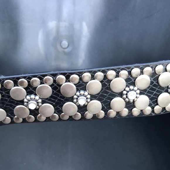 Guess silver stud and moonstone statement belt main image 10